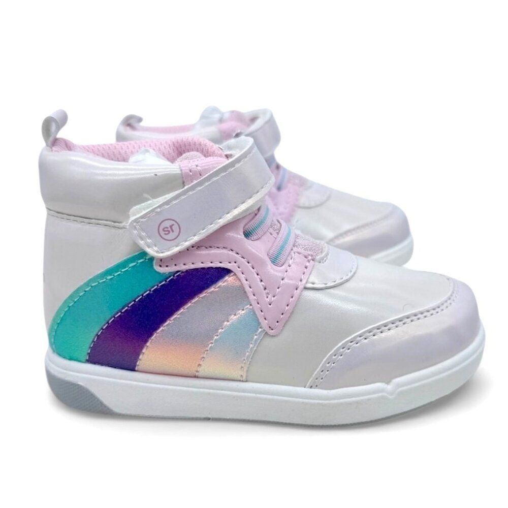 Stride Rite Hazel High-Top Supportive Sneaker Toddler Size 7 Silver Iridescent